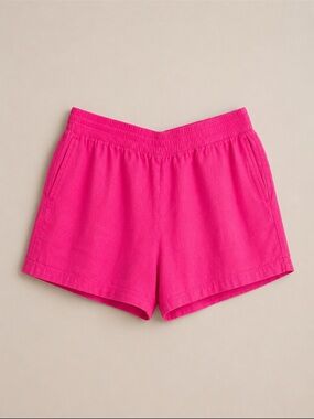 Old Navy Linen Blend Shorts 2X Plus Pink Pull On Elastic Waist Summer Shorts